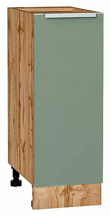Шкаф нижний с 1-ой дверцей Фьюжн Silky Mint Дуб Вотан 816*300*480