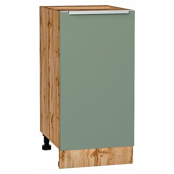 Шкаф нижний с 1-ой дверцей Фьюжн Silky Mint Дуб Вотан 816*400*480