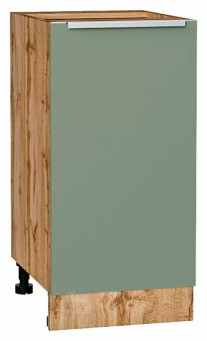 Шкаф нижний с 1-ой дверцей Фьюжн Silky Mint Дуб Вотан 816*400*480