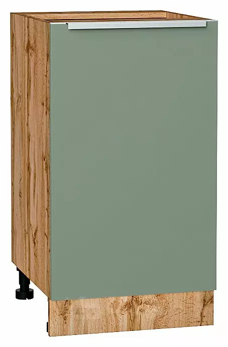 Шкаф нижний с 1-ой дверцей Фьюжн Silky Mint Дуб Вотан 816*450*480