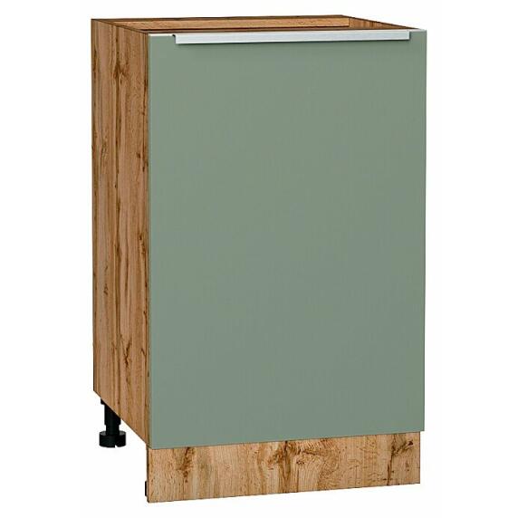 Шкаф нижний с 1-ой дверцей Фьюжн Silky Mint Дуб Вотан 816*500*480
