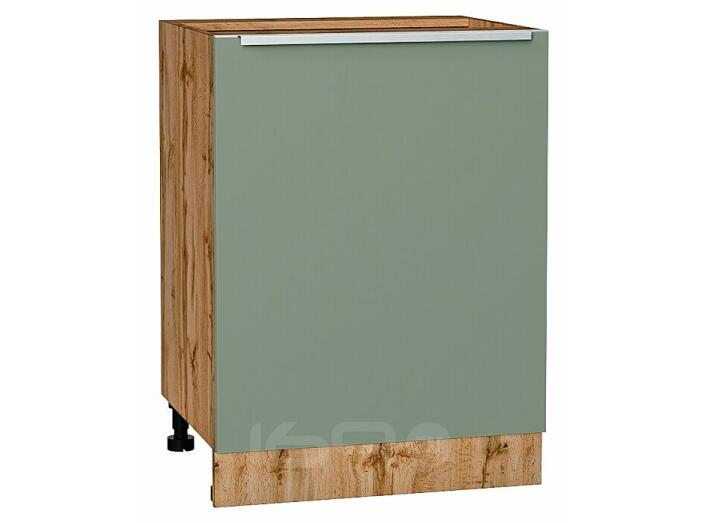 Шкаф нижний с 1-ой дверцей Фьюжн Silky Mint Дуб Вотан 816*600*480