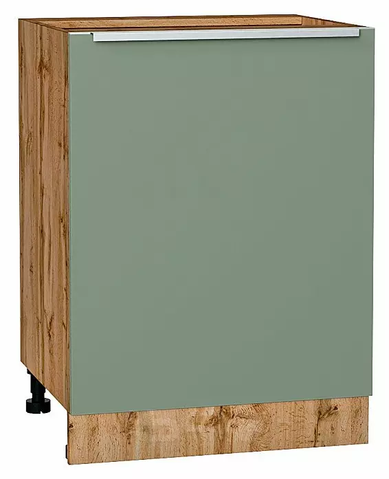 Шкаф нижний с 1-ой дверцей Фьюжн Silky Mint Дуб Вотан 816*600*480