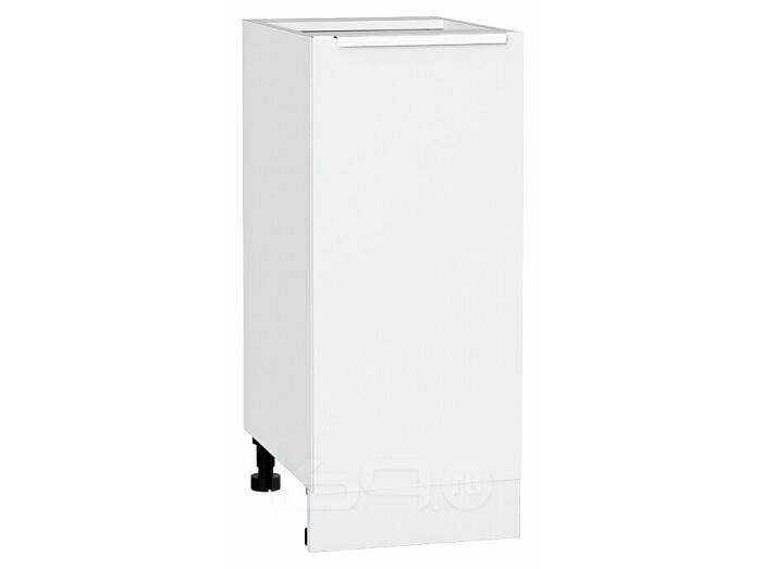 Шкаф нижний с 1-ой дверцей Фьюжн Silky White Белый 816*350*480