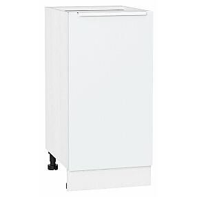 Шкаф нижний с 1-ой дверцей Фьюжн Silky White Белый 816*400*480