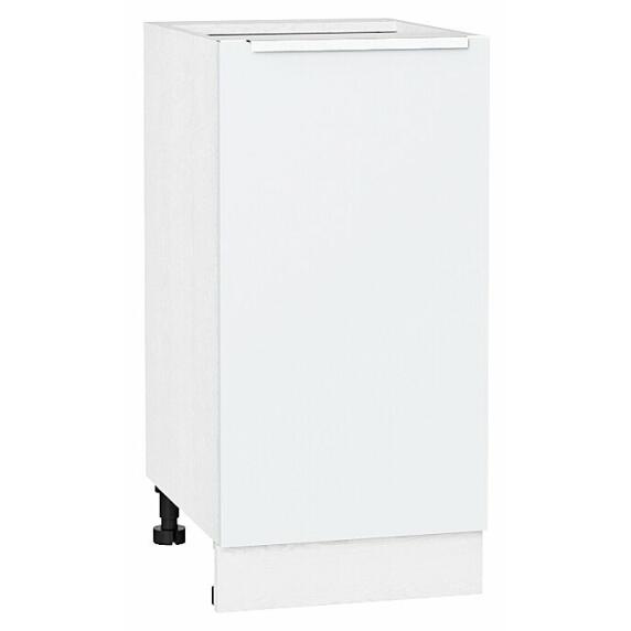Шкаф нижний с 1-ой дверцей Фьюжн Silky White Белый 816*400*480