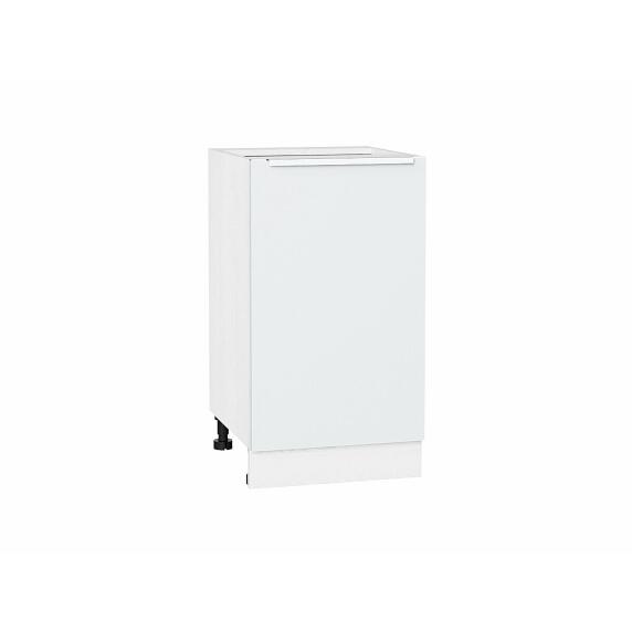 Шкаф нижний с 1-ой дверцей Фьюжн Silky White Белый 816*450*480