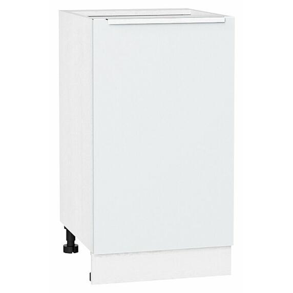 Шкаф нижний с 1-ой дверцей Фьюжн Silky White Белый 816*450*480
