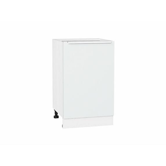 Шкаф нижний с 1-ой дверцей Фьюжн Silky White Белый 816*500*480