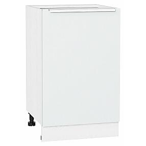 Шкаф нижний с 1-ой дверцей Фьюжн Silky White Белый 816*500*480