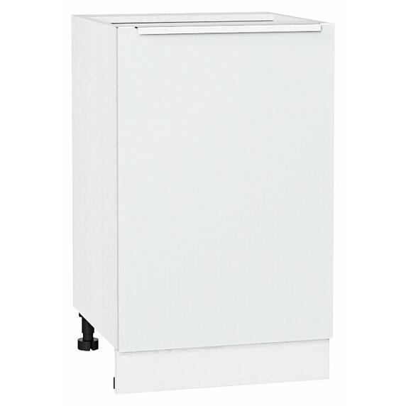 Шкаф нижний с 1-ой дверцей Фьюжн Silky White Белый 816*500*480