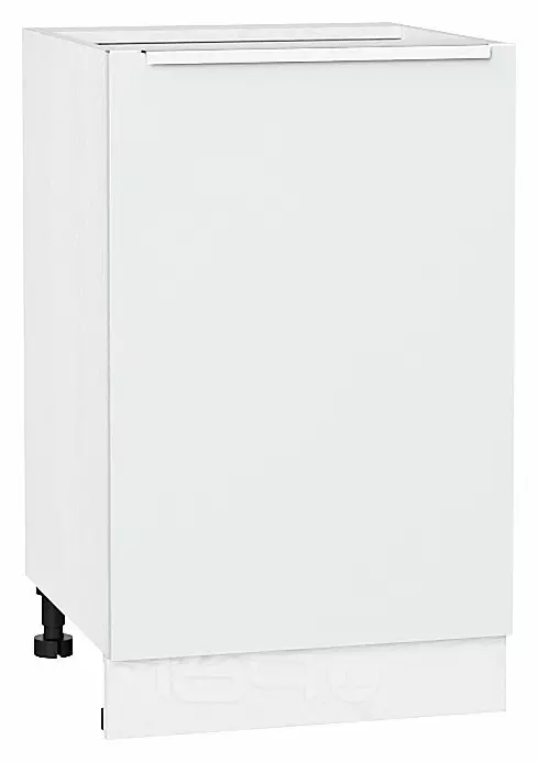 Шкаф нижний с 1-ой дверцей Фьюжн Silky White Белый 816*500*480