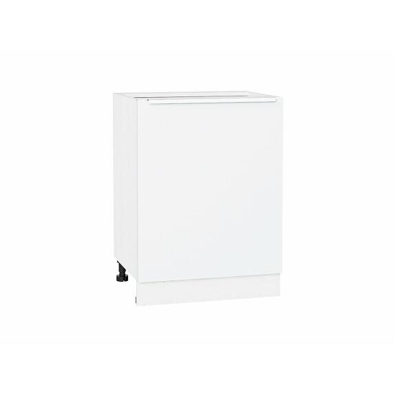 Шкаф нижний с 1-ой дверцей Фьюжн Silky White Белый 816*600*480