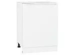 Шкаф нижний с 1-ой дверцей Фьюжн Silky White Белый 816*600*480