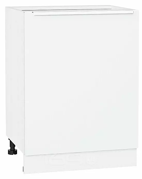Шкаф нижний с 1-ой дверцей Фьюжн Silky White Белый 816*600*480