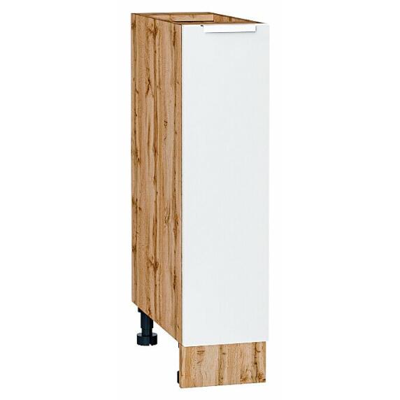 Шкаф нижний с 1-ой дверцей Фьюжн Silky White Дуб Вотан 816*200*480