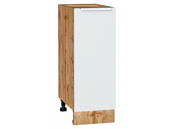 Шкаф нижний с 1-ой дверцей Фьюжн Silky White Дуб Вотан 816*300*480