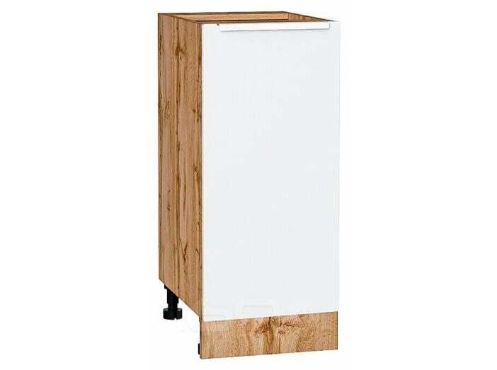 Шкаф нижний с 1-ой дверцей Фьюжн Silky White Дуб Вотан 816*350*480