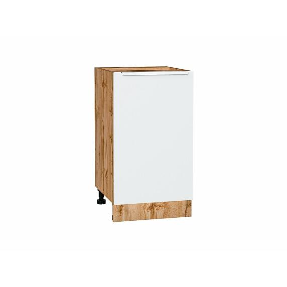 Шкаф нижний с 1-ой дверцей Фьюжн Silky White Дуб Вотан 816*450*480