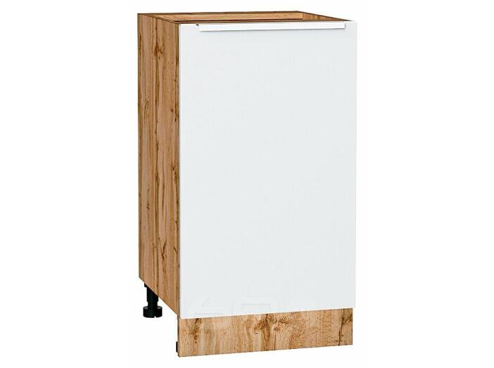 Шкаф нижний с 1-ой дверцей Фьюжн Silky White Дуб Вотан 816*450*480