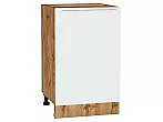 Шкаф нижний с 1-ой дверцей Фьюжн Silky White Дуб Вотан 816*500*480