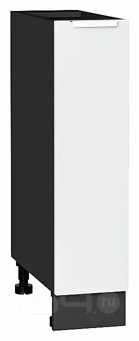 Шкаф нижний с 1-ой дверцей Фьюжн Silky White Graphite 816*200*480