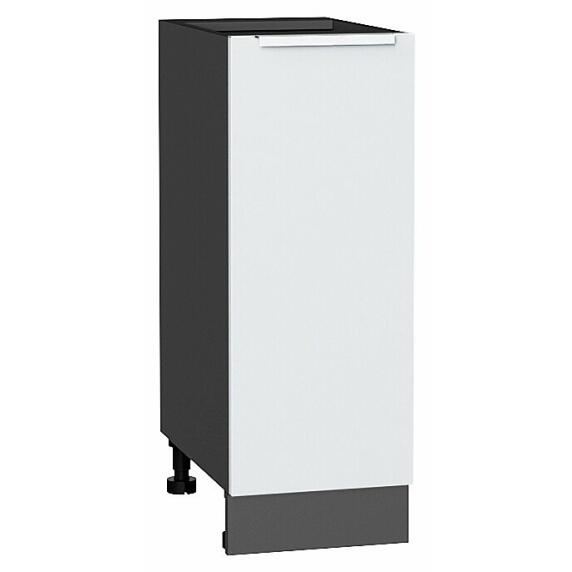 Шкаф нижний с 1-ой дверцей Фьюжн Silky White Graphite 816*300*480