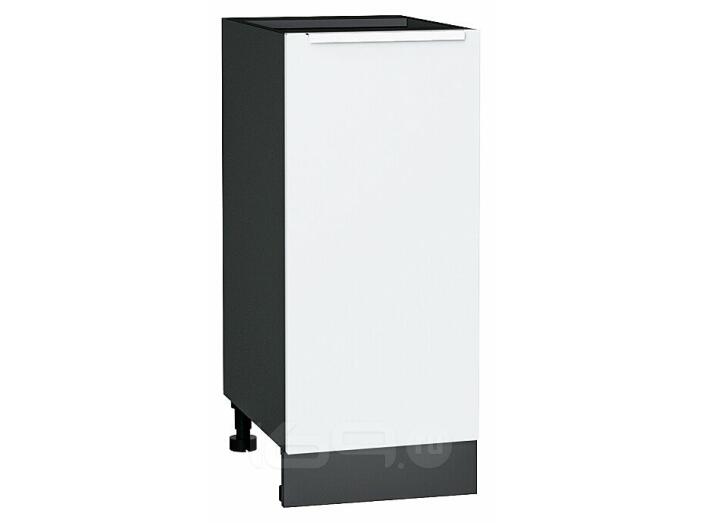Шкаф нижний с 1-ой дверцей Фьюжн Silky White Graphite 816*350*480