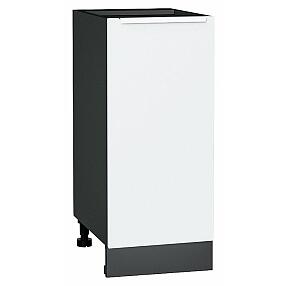Шкаф нижний с 1-ой дверцей Фьюжн Silky White Graphite 816*350*480