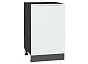 Шкаф нижний с 1-ой дверцей Фьюжн Silky White Graphite 816*500*480