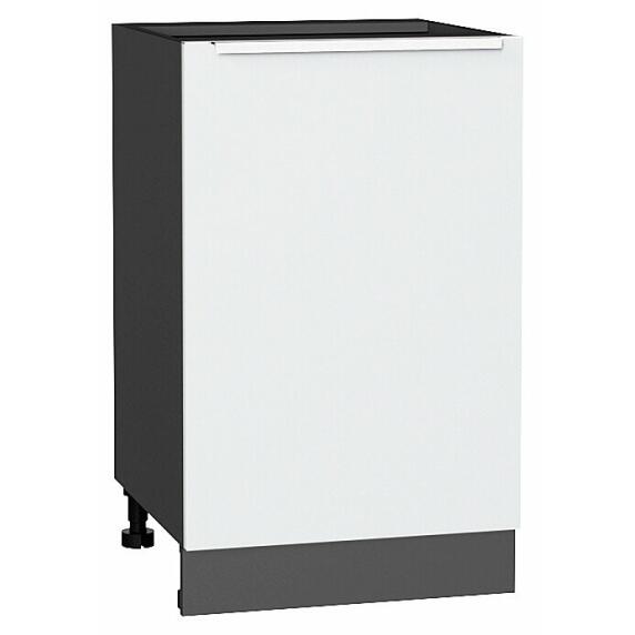 Шкаф нижний с 1-ой дверцей Фьюжн Silky White Graphite 816*500*480