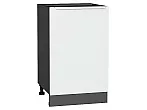 Шкаф нижний с 1-ой дверцей Фьюжн Silky White Graphite 816*500*480