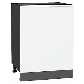 Шкаф нижний с 1-ой дверцей Фьюжн Silky White Graphite 816*600*480