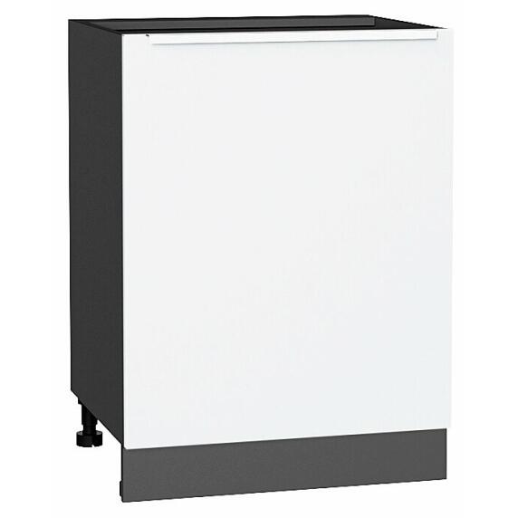 Шкаф нижний с 1-ой дверцей Фьюжн Silky White Graphite 816*600*480
