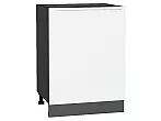Шкаф нижний с 1-ой дверцей Фьюжн Silky White Graphite 816*600*480
