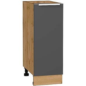 Шкаф нижний с 1-ой дверцей Фьюжн Stormy Silk/Дуб Вотан 816*300*480