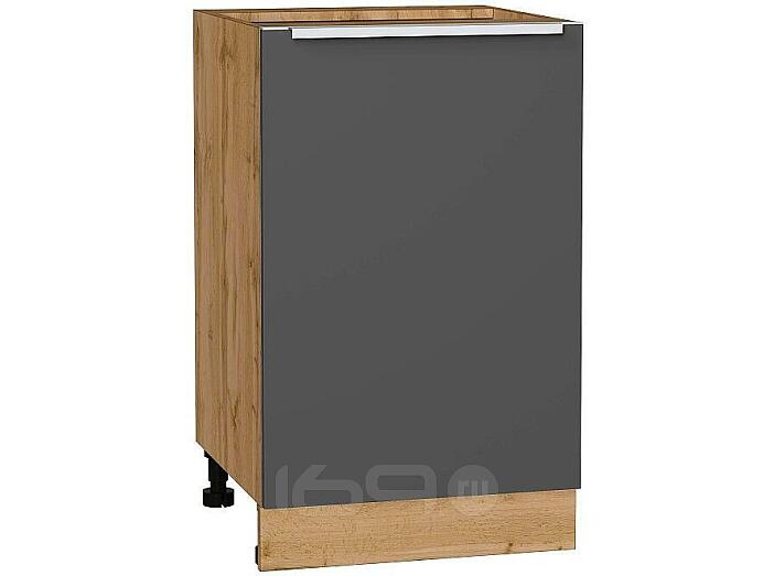 Шкаф нижний с 1-ой дверцей Фьюжн Stormy Silk/Дуб Вотан 816*500*480