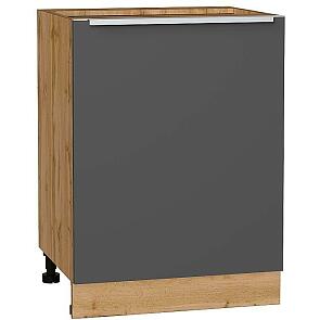 Шкаф нижний с 1-ой дверцей Фьюжн Stormy Silk/Дуб Вотан 816*600*480