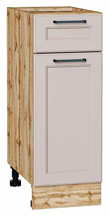 Шкаф нижний с 1-ой дверцей и ящиком Барселона Кашемир Дуб Вотан 816*300*484