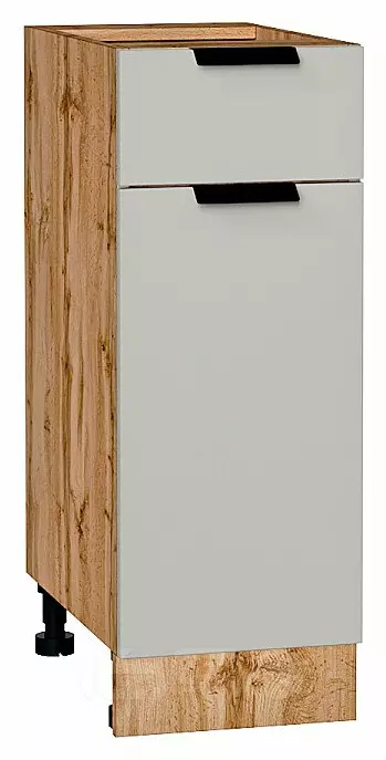 Шкаф нижний с 1-ой дверцей и ящиком Евро Агат Дуб Вотан 816*300*478