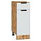 Шкаф нижний с 1-ой дверцей и ящиком Евро Белый Дуб Вотан 816*300*478