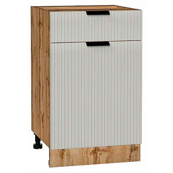 Шкаф нижний с 1-ой дверцей и ящиком Евро Лайн Агат Дуб Вотан 816*500*478