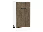 Шкаф нижний с 1-ой дверцей и ящиком Флэт Brown Casella Oak 2S/Белый 816*400*478
