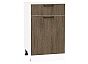 Шкаф нижний с 1-ой дверцей и ящиком Флэт Brown Casella Oak 2S/Белый 816*500*478