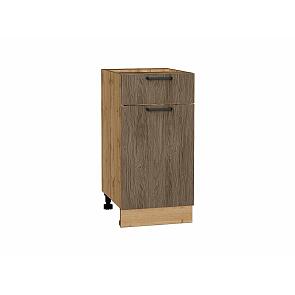 Шкаф нижний с 1-ой дверцей и ящиком Флэт Brown Casella Oak 2S/Дуб Вотан 816*400*478