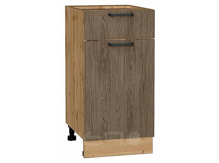 Шкаф нижний с 1-ой дверцей и ящиком Флэт Brown Casella Oak 2S/Дуб Вотан 816*400*478