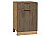 Шкаф нижний с 1-ой дверцей и ящиком Флэт Brown Casella Oak 2S/Дуб Вотан 816*500*478