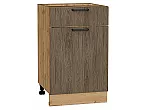 Шкаф нижний с 1-ой дверцей и ящиком Флэт Brown Casella Oak 2S/Дуб Вотан 816*500*478
