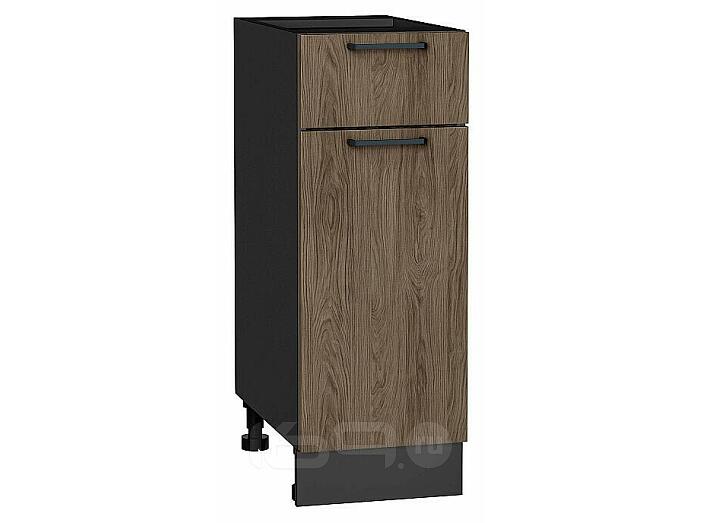 Шкаф нижний с 1-ой дверцей и ящиком Флэт Brown Casella Oak 2S/Graphite 816*300*478