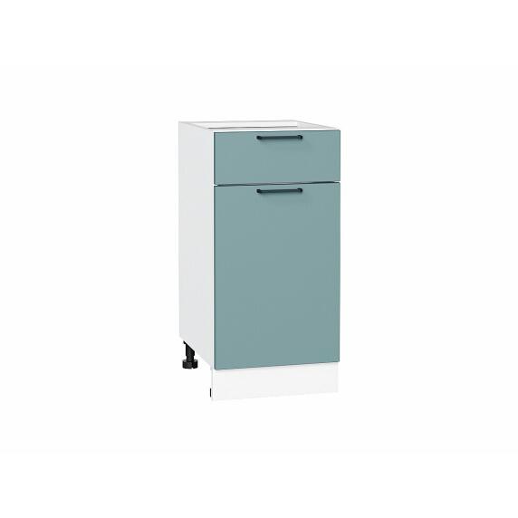 Шкаф нижний с 1-ой дверцей и ящиком Флэт Grey-green In 2S/Белый 816*400*478